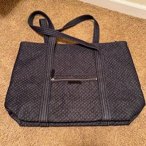 Vera Bradley Denim Zippered Tote Bag